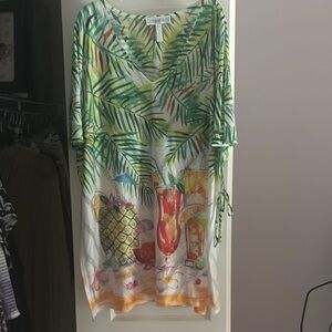 Tropical Print Swim Coverup